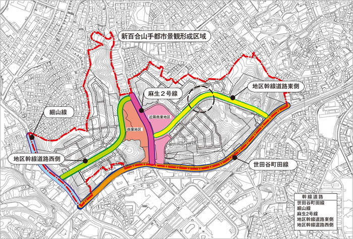 都市景観形成地区の対象区域